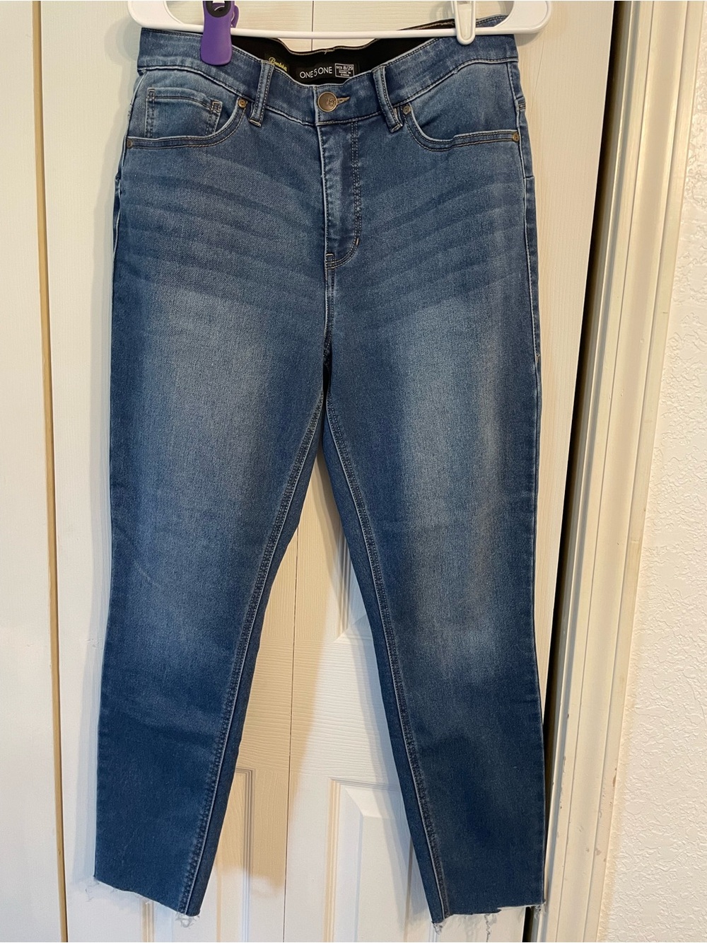 one 5 one Women's Skinny Jeans in Medium Blue Wash